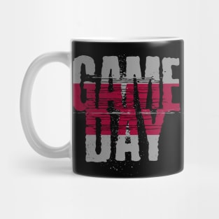 Scarlet and Black Gameday // Grunge Vintage Football Game Day Mug